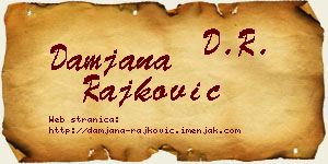 Damjana Rajković vizit kartica